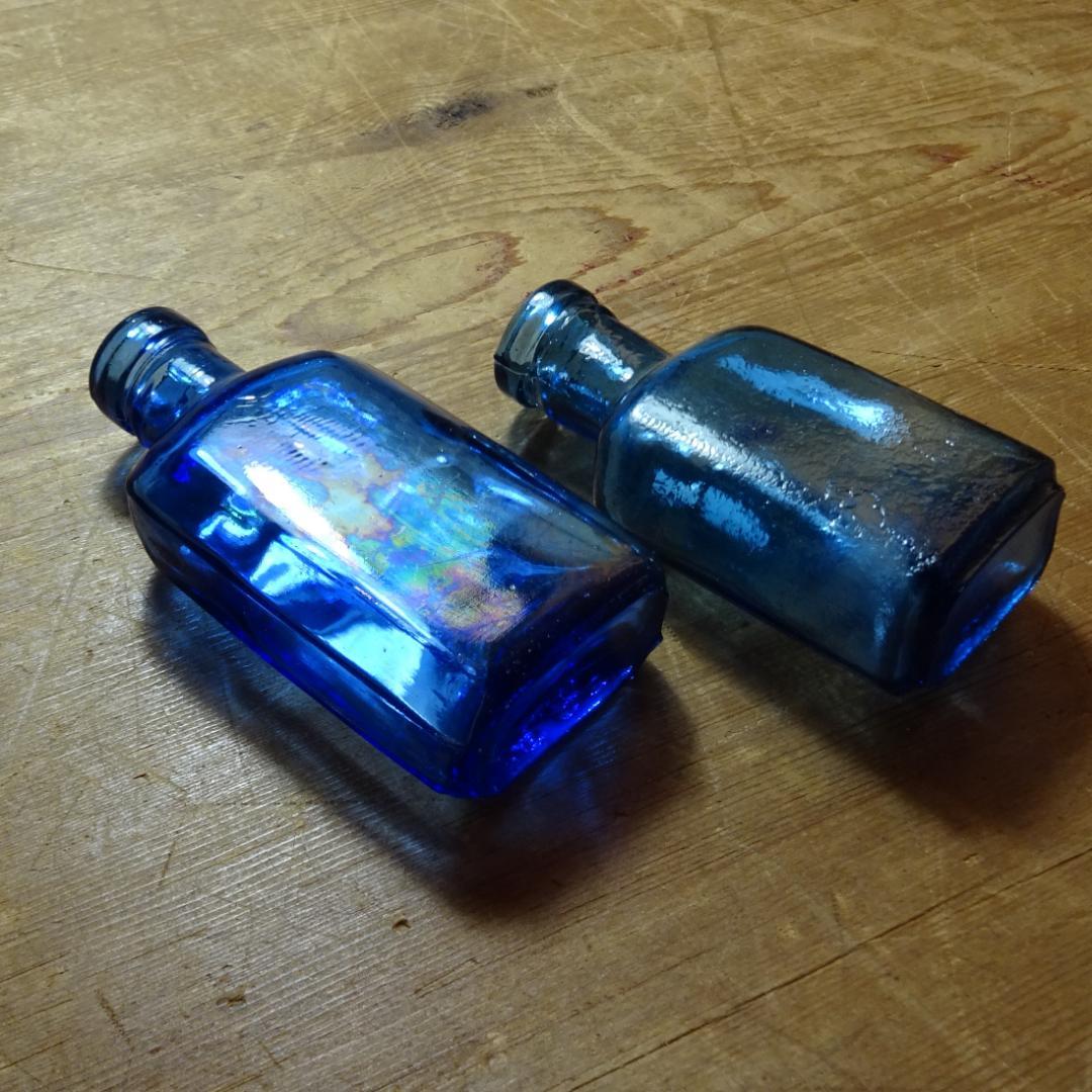 レトロ ガラス瓶 2個 昭和レトロ ガラス瓶 ガラスポット 保存瓶