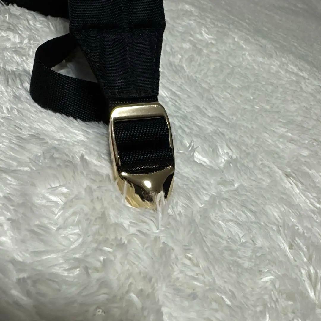 agnès b. ブラックナイロンリュック バックパック a4対応 ゴールド金具