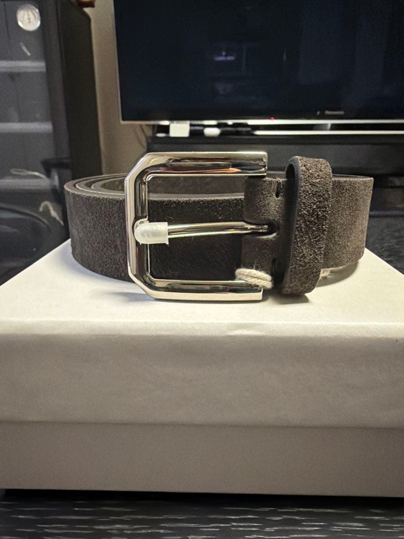 新品！BRUNELLO CUCINELLI リバースレザーベルト95チップ付き - メルカリ