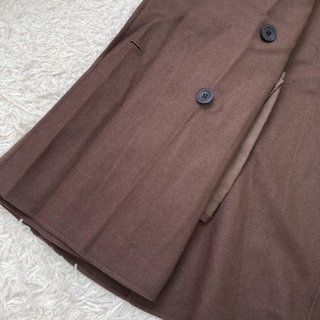 《美品》 ADORE ポンチョ型コート ブラウン 36 ダブルボタン 大人 上品