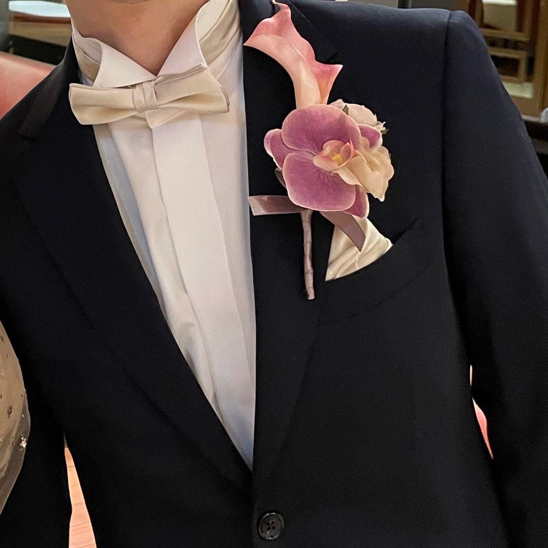 フープブーケ　ブートニア　アーティシャルフラワー　高級造花　美品　ウェディング