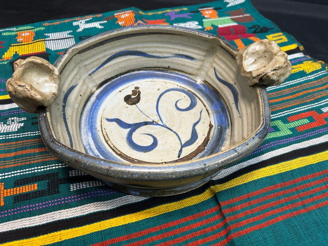 稀少 ロイ マーティン 耳付 鉢 深皿 ボウル 花器 置物 オブジェ D