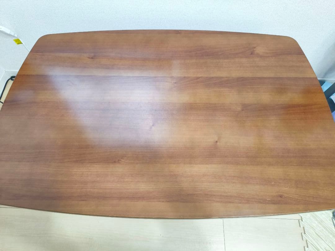 【断捨離中！さん専用】昇降テーブル ウッドブラウン 長方形 ペダル式