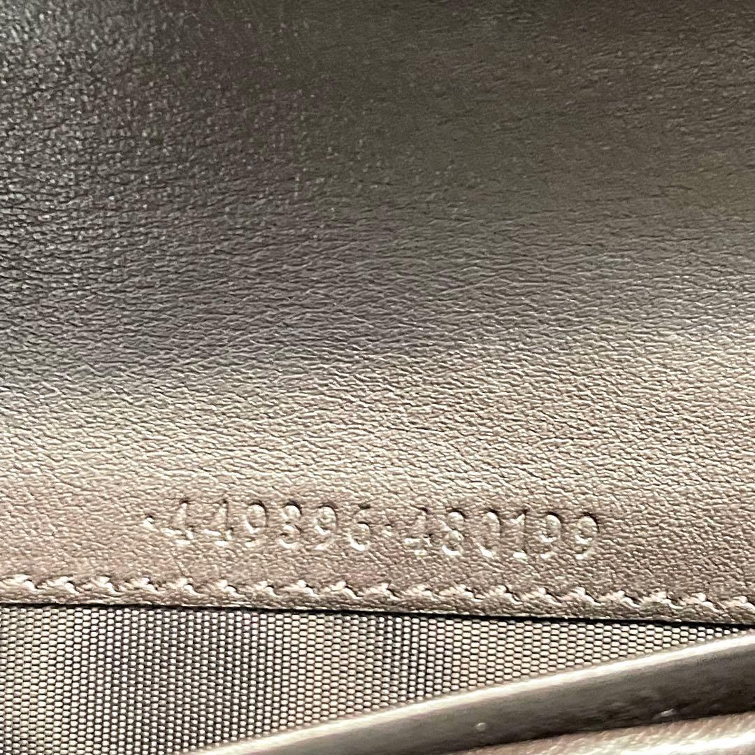 グッチ 長財布 オーガナイザー マイクロシマ GG レザー　0119-②