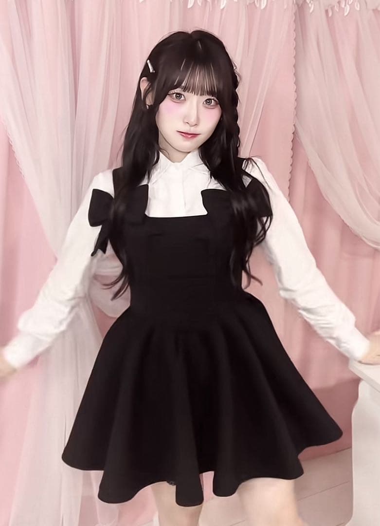 lilLilly ボンディングワンピースBLACK 齋藤樹愛羅ちゃん着用