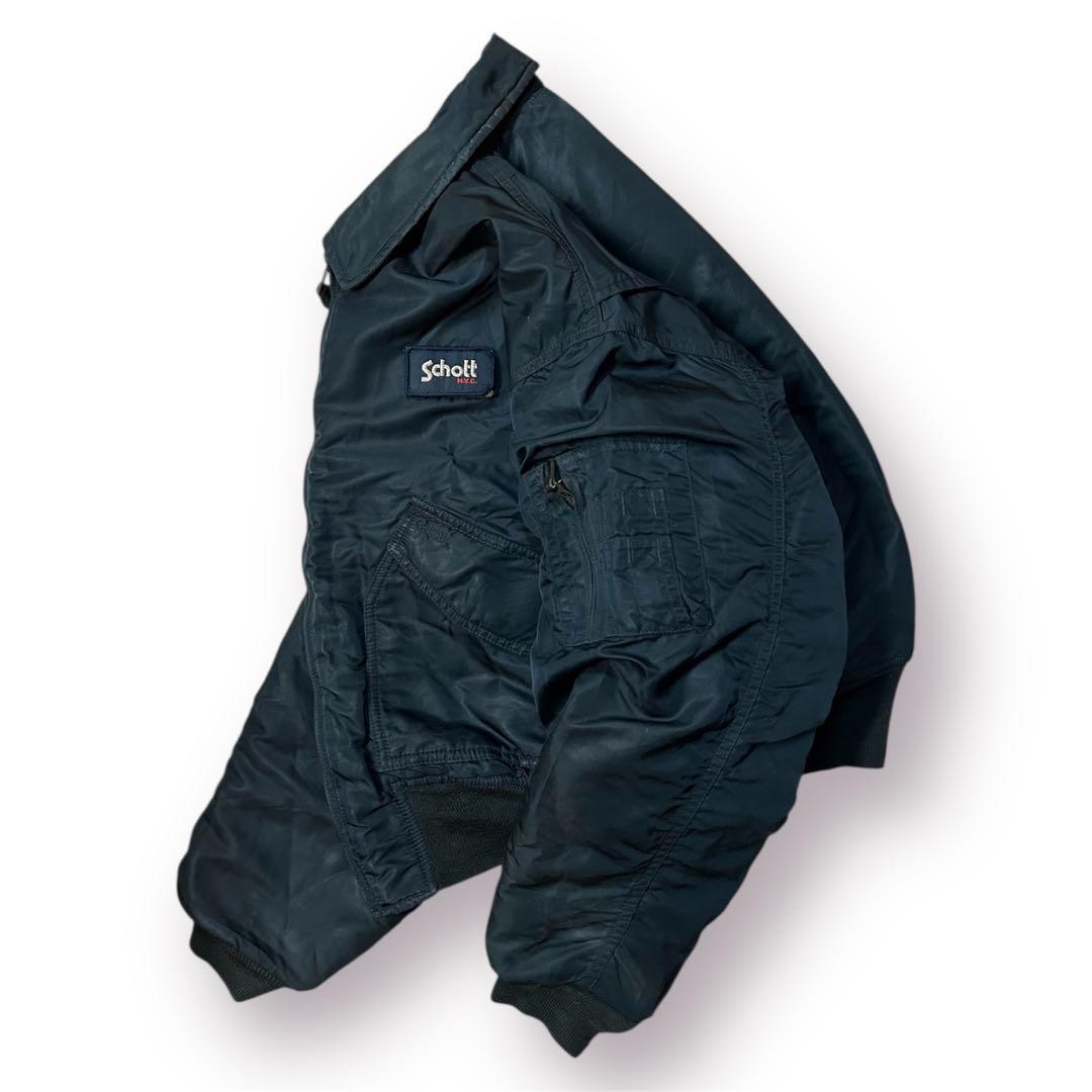 激レア田中シェン着Schott NYC flight jacket L Navy