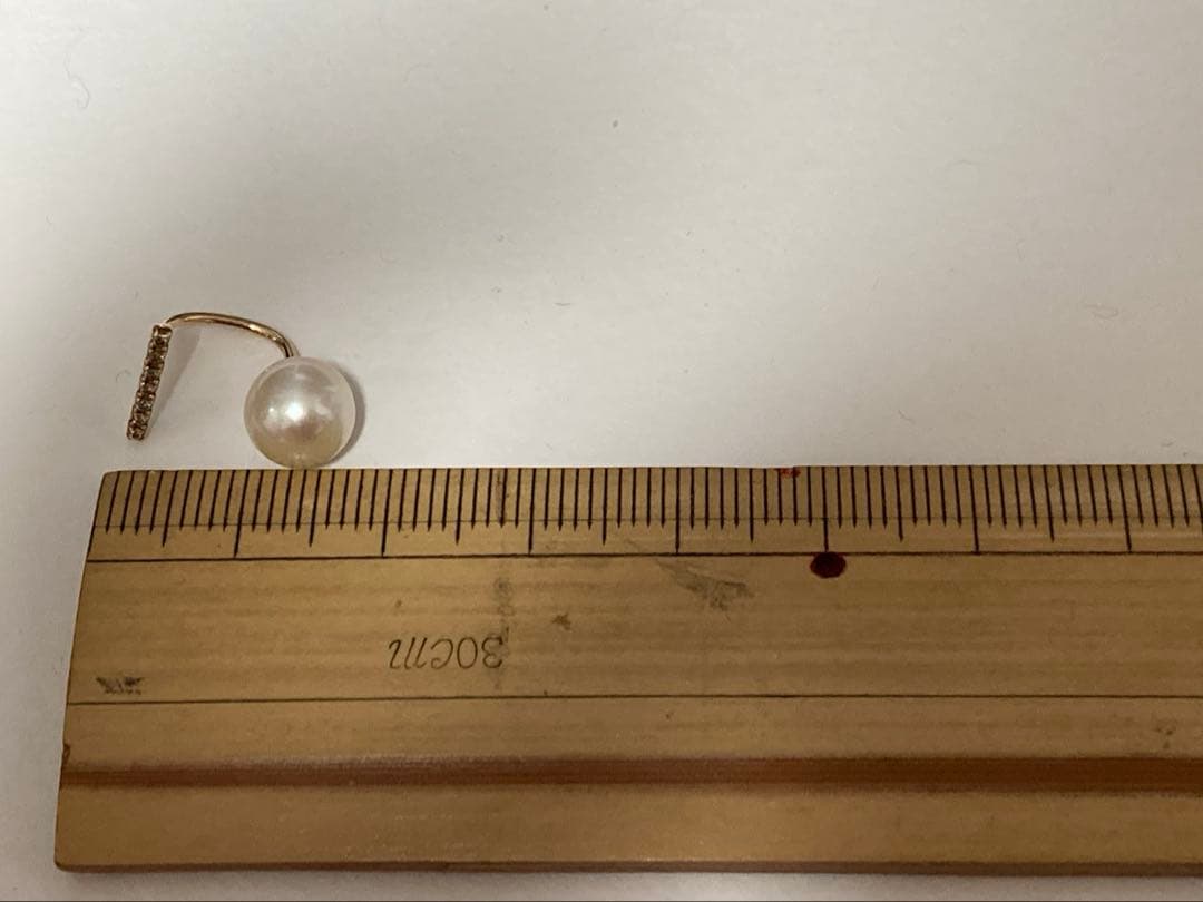 rn ！hirotaka ショートバー ダイヤピアス / アコヤパール