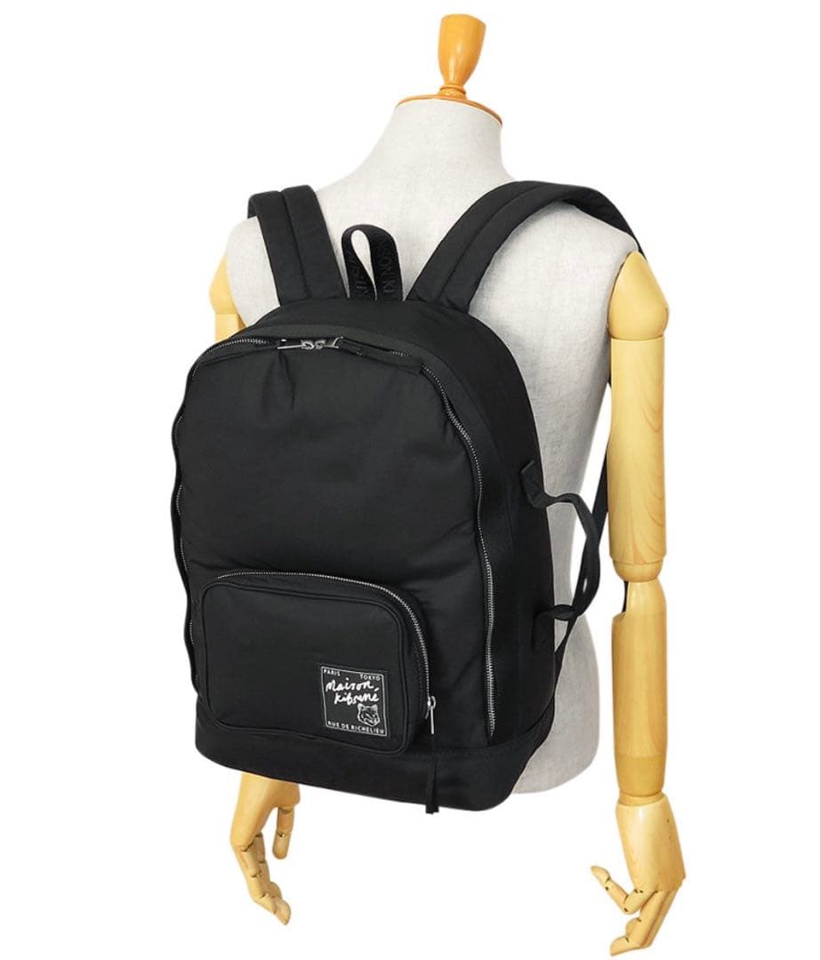 新品 メゾンキツネ maison kitsune リュック ブラック