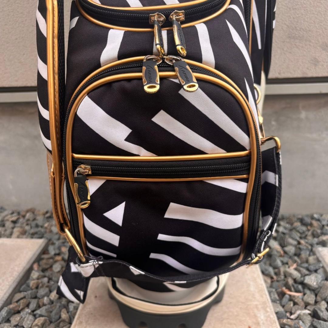 AKIRA キャディバッグ ゴルフバッグ フードあり