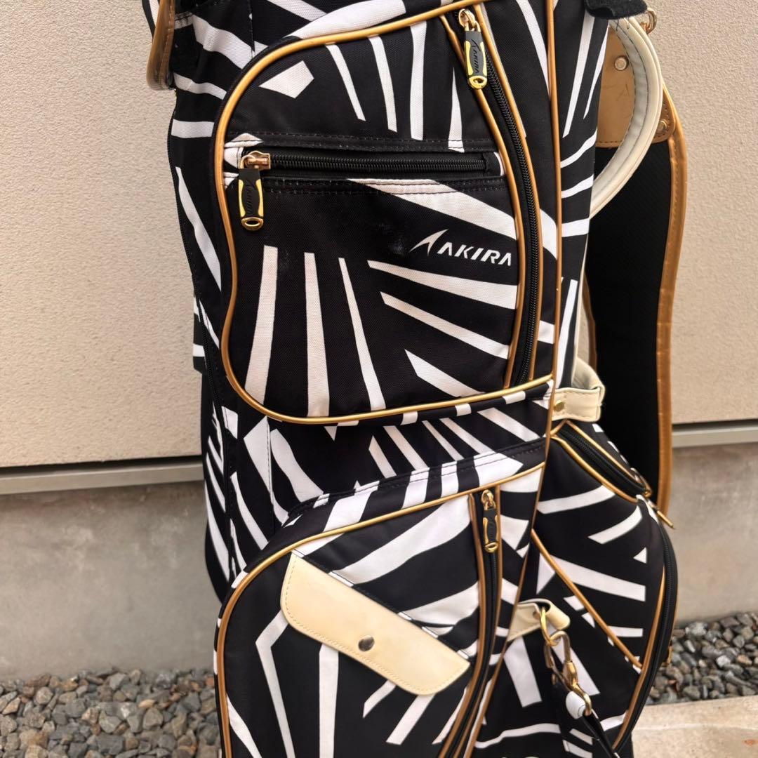 AKIRA キャディバッグ ゴルフバッグ フードあり