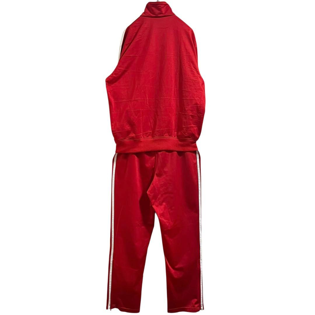 ADIDAS アディダス ジャージ セットアップ レッド 上下 赤 古着 L