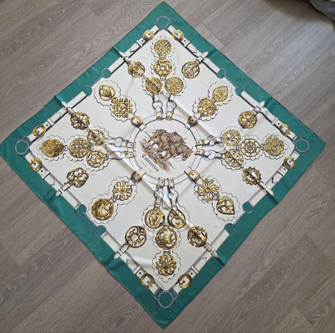 翁*様 HERMES エルメス カレ90 スカーフ \"Cuivreries\"