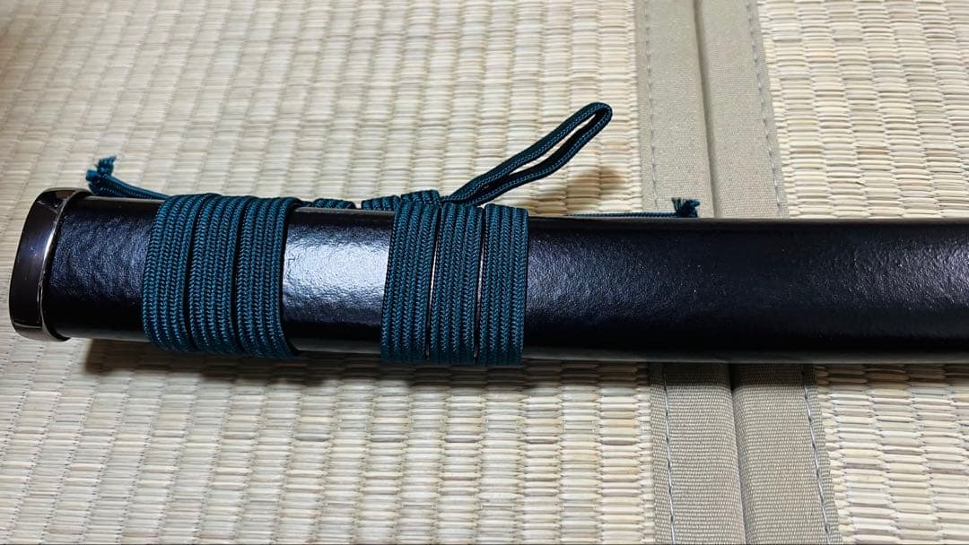 模造刀 陸奥守吉行拵え 龍目貫 龍透かし鍔 鐺付き 樋入り刀身 251020-2