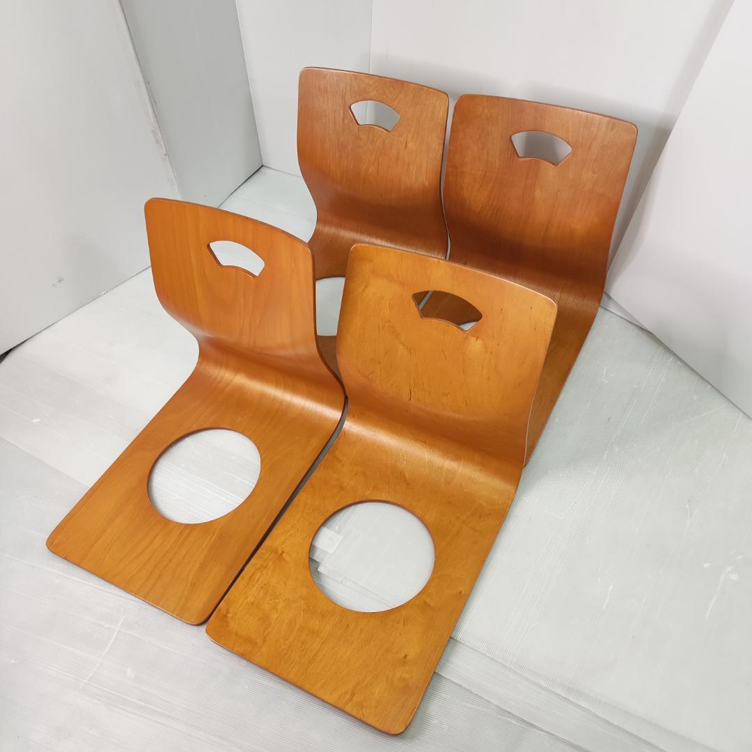 木製座椅子　７脚セット　和室 旅館 こたつ 光座椅子