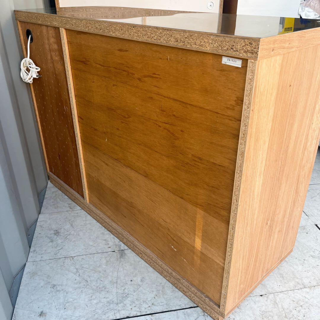 取付無料！東馬 大川家具 OCTA120 北欧風天然木キッチンカウンター