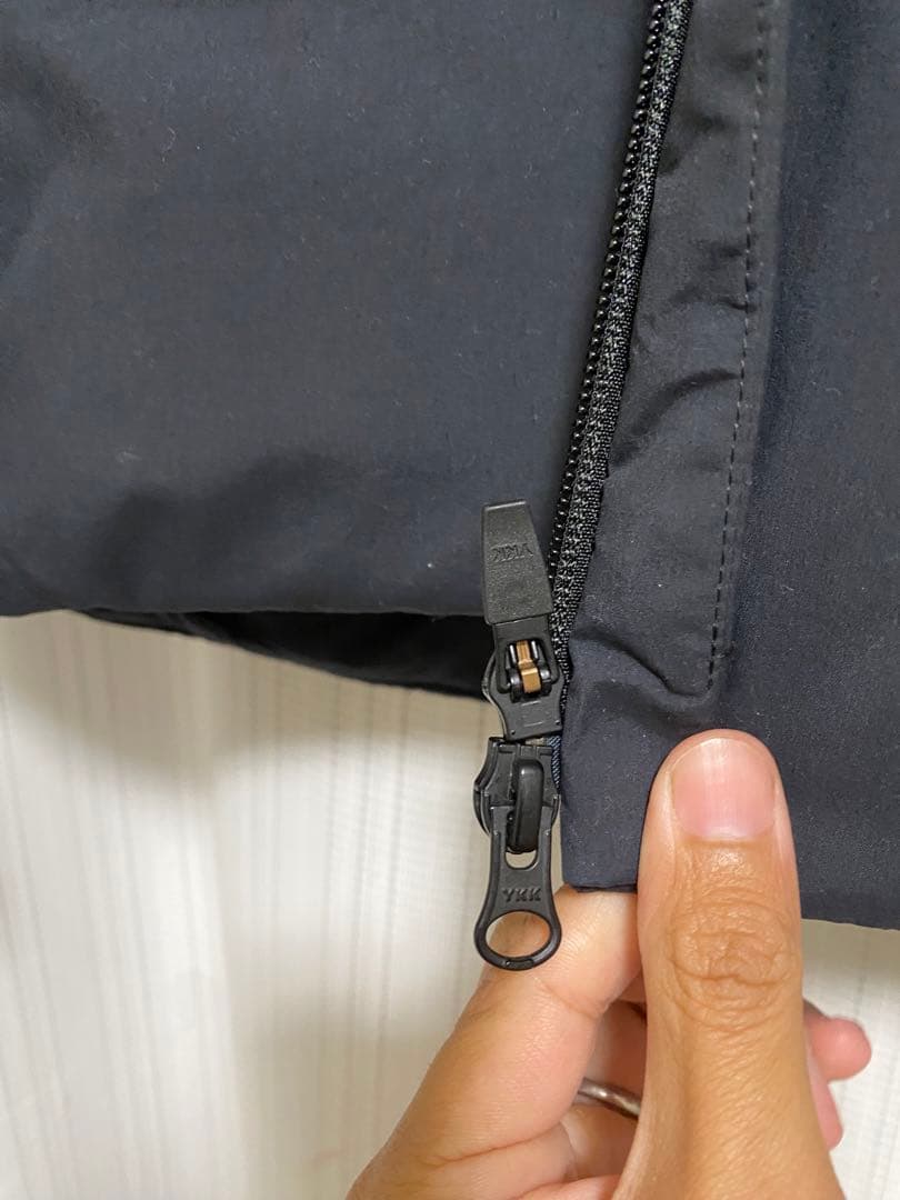 は*る様 小松マテーレ” ナイロン スタンド アライドダウンジャケット　ブラック