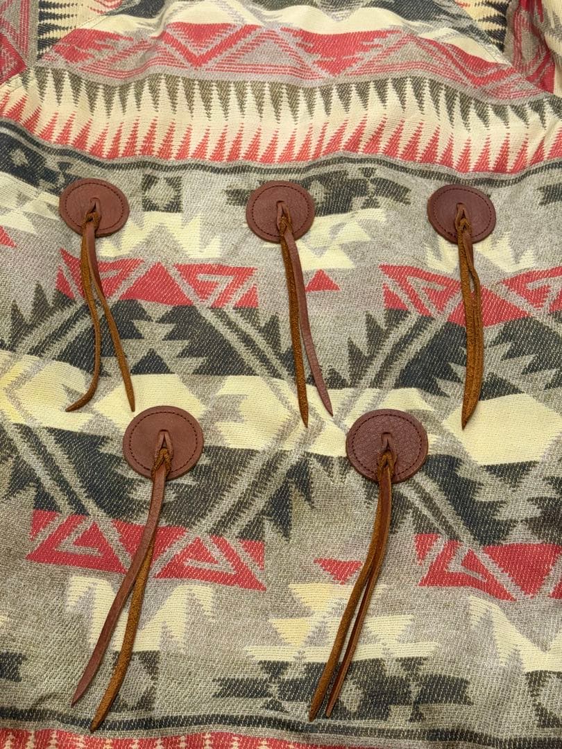 美品　KAPITAL キャピタル　ネイティブ柄　タッセル　ステンカラーコート