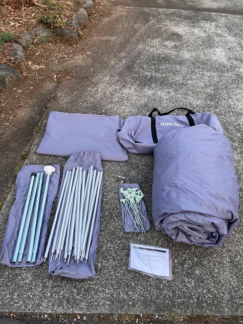 廃番品 DOD タケノコテントミニ 純正グランドシート付き 3回使用 中古