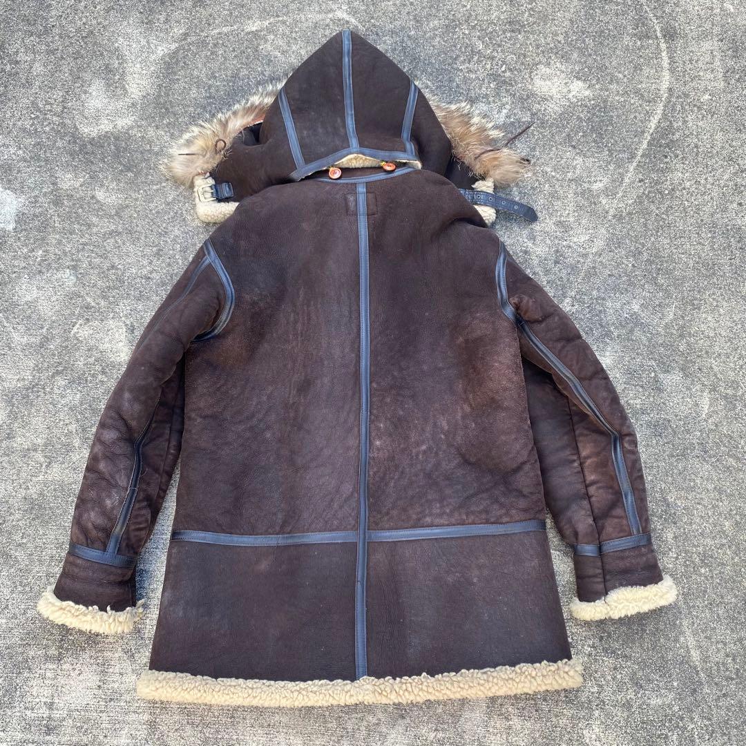 希少　美品　アヴィレックス B-7 ムートン アラスカンコート ヴィンテージ　茶