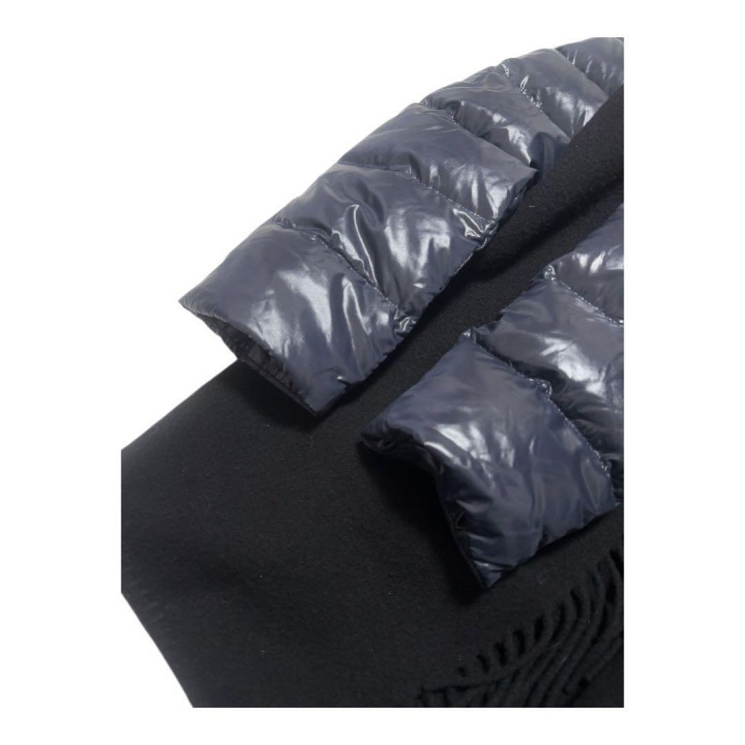 美品】モンクレール マンテラ ショール ダウン切り替え ポンチョ 紺