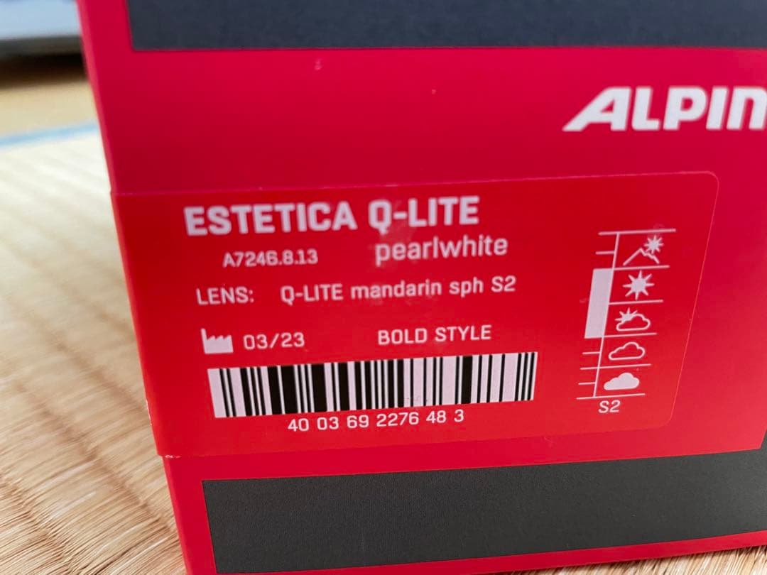 アルピナ ゴーグル ESTETICA Q-LITE パールホワイト メガネ対応