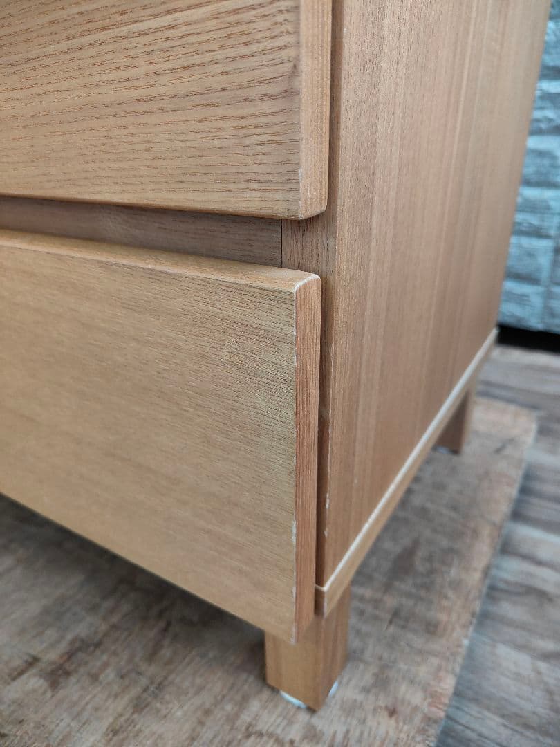 MUJI 無印良品 廃盤品 チェスト 4段 タモ材