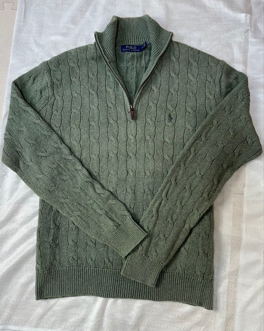 「本日限定金額」Polo Ralph Lauren ケーブルニット ハーフジップ