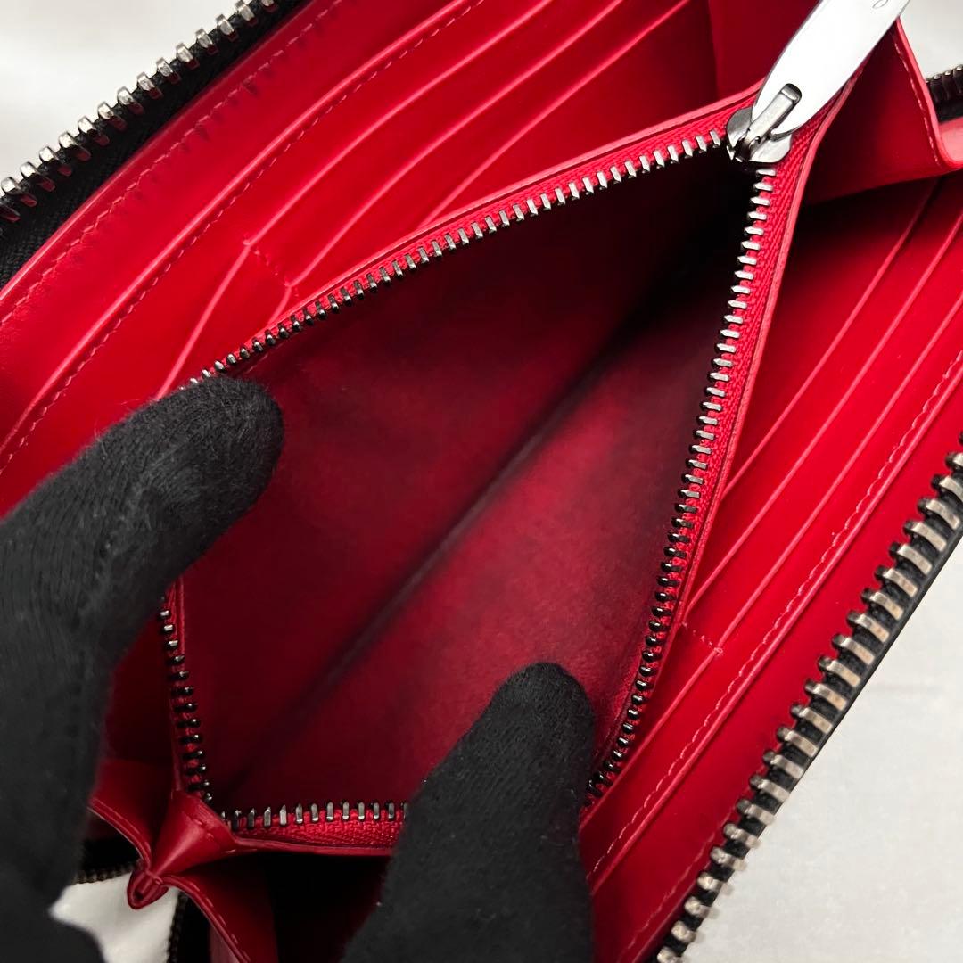 ◇箱・袋付き極美品◇ルブタン　パネトーネ　スパイクスタッズ長財布　ブラック