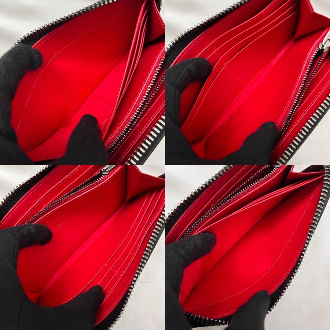 ◇箱・袋付き極美品◇ルブタン　パネトーネ　スパイクスタッズ長財布　ブラック