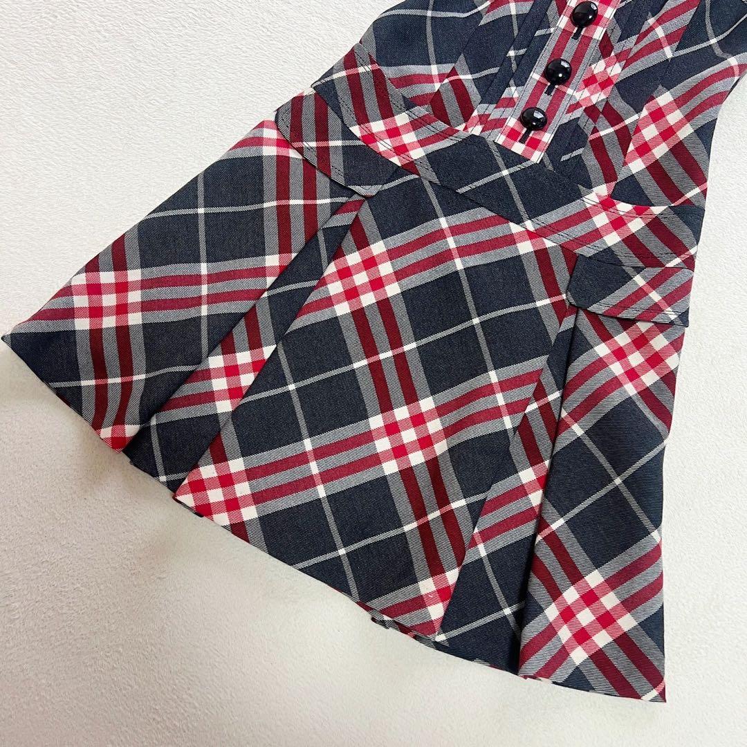 バーバリーブルーレーベル ワンピース ノバチェック ノースリーブ 36 S