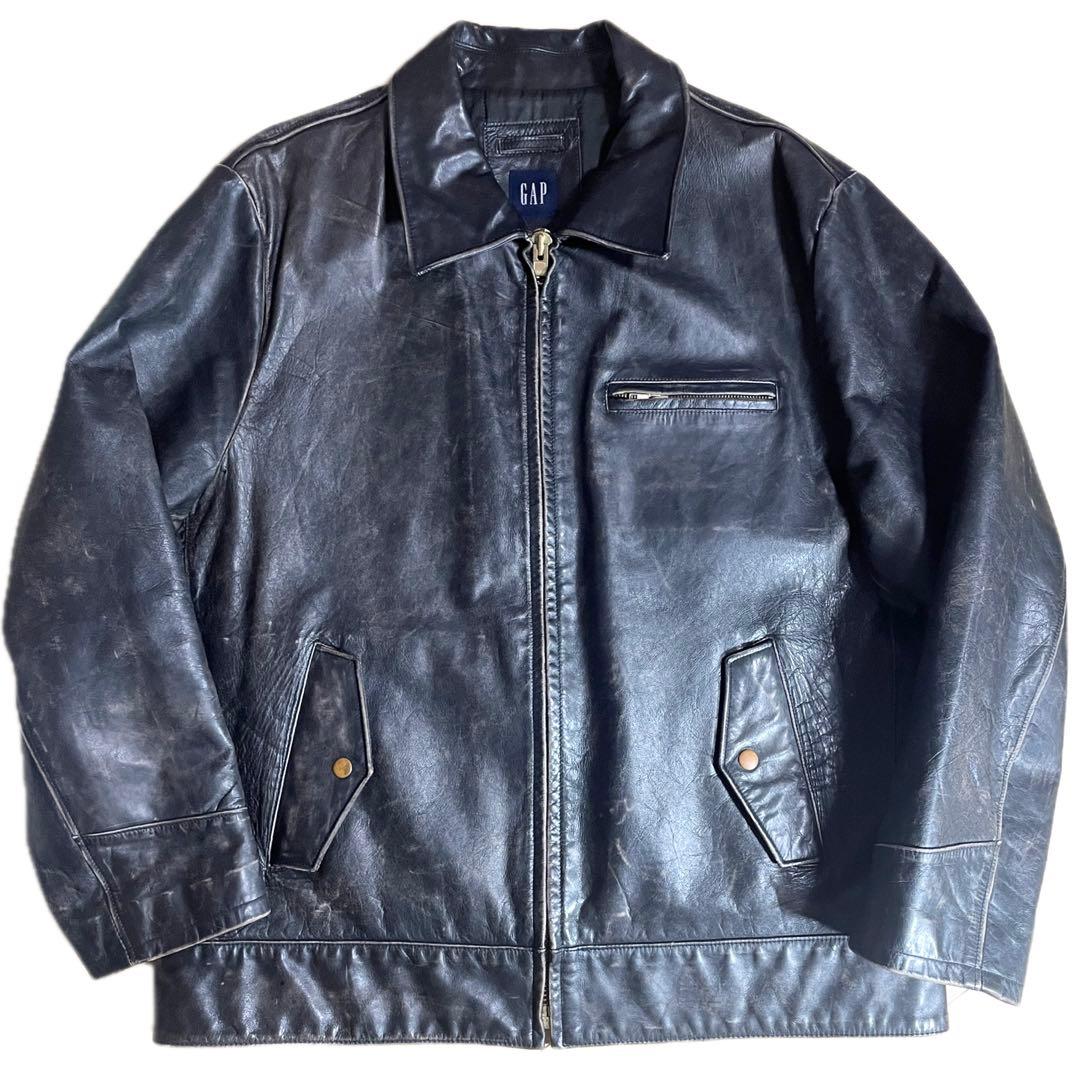 超希少】OLD GAP レザージャケット ダークブラウン 牛革 XL - メルカリ