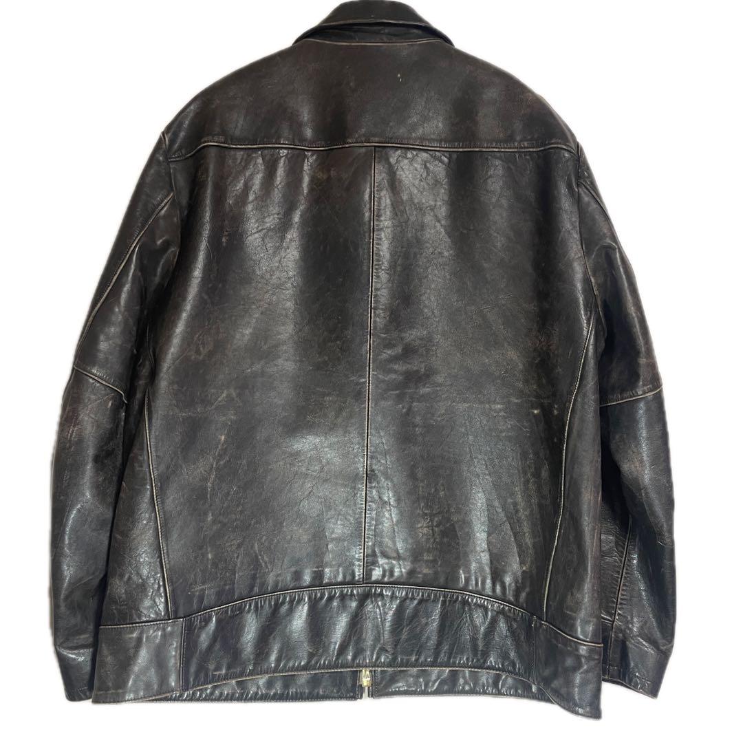 超希少】OLD GAP レザージャケット ダークブラウン 牛革 XL - メルカリ