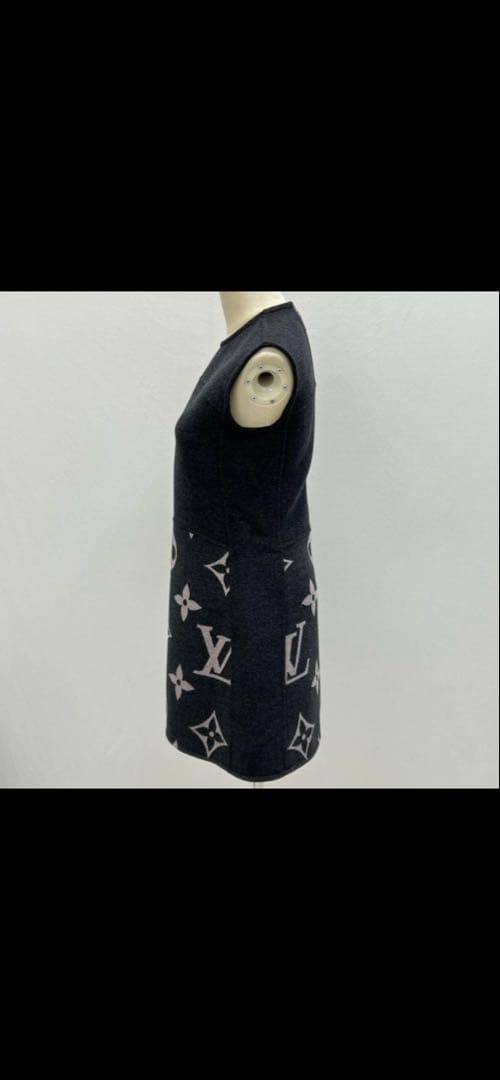 【極美品】ルイヴィトン ワンピース 20AW 34サイズ ウール グレー