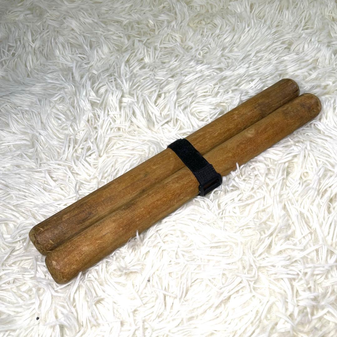 最終値引き】和太鼓 木製 バチ付き