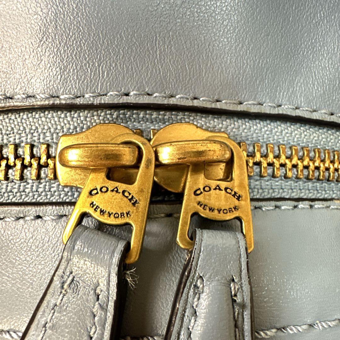 希少 COACH コーチ ティーローズ デニム ターンロック リュック フラワー