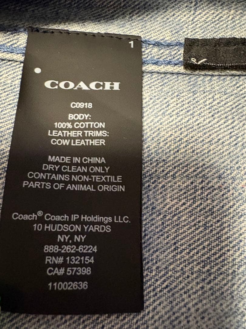 COACH ロゴパターン デニムジャケット S