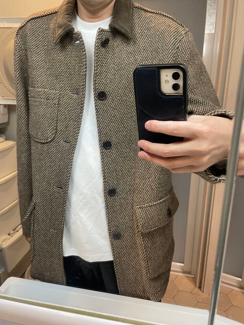 チャップスラルフローレン　ブラウン　襟　コーデュロイ　ジャケット　ウール　コート