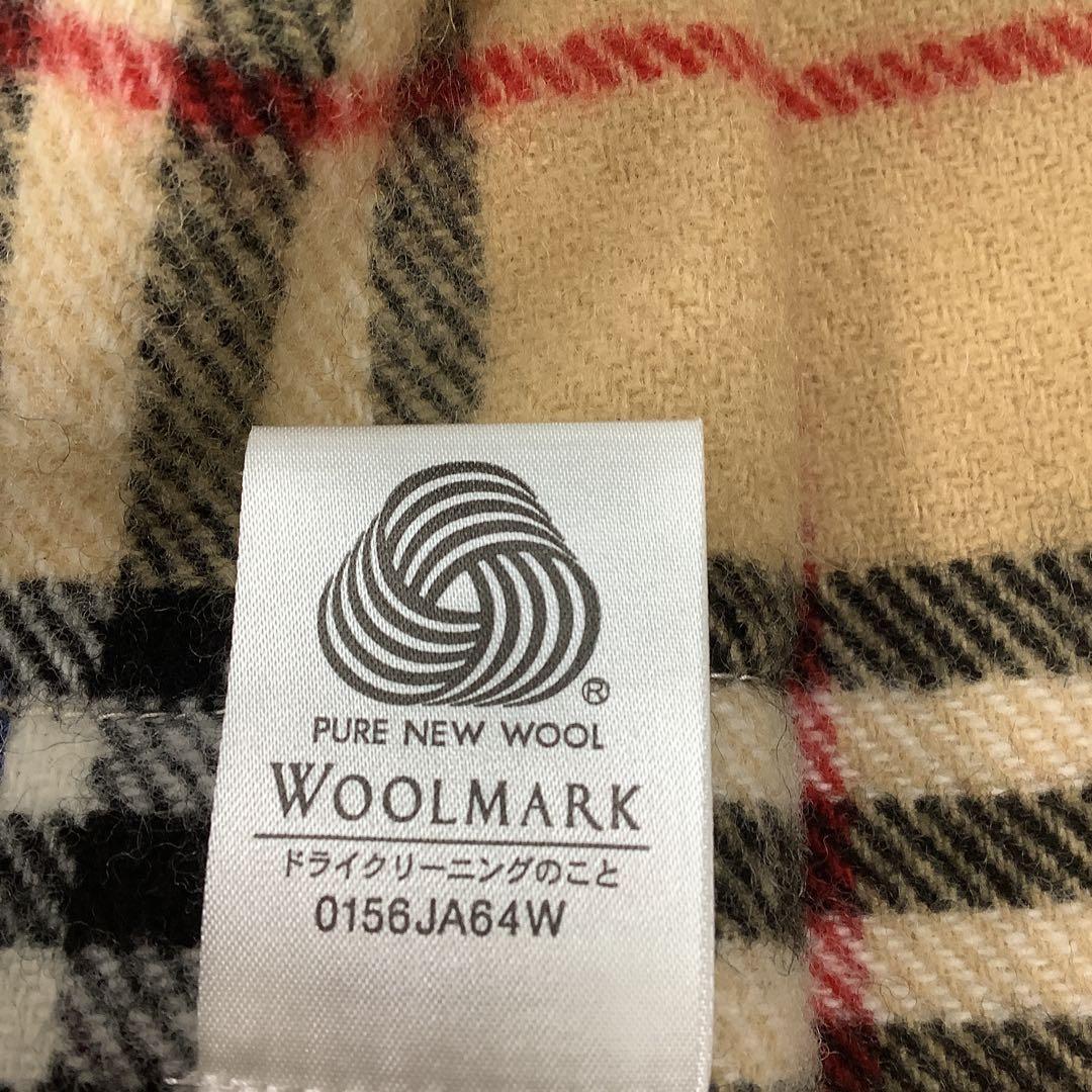 訳あり バーバリー Burberrys ウール100% 膝掛け 未使用品