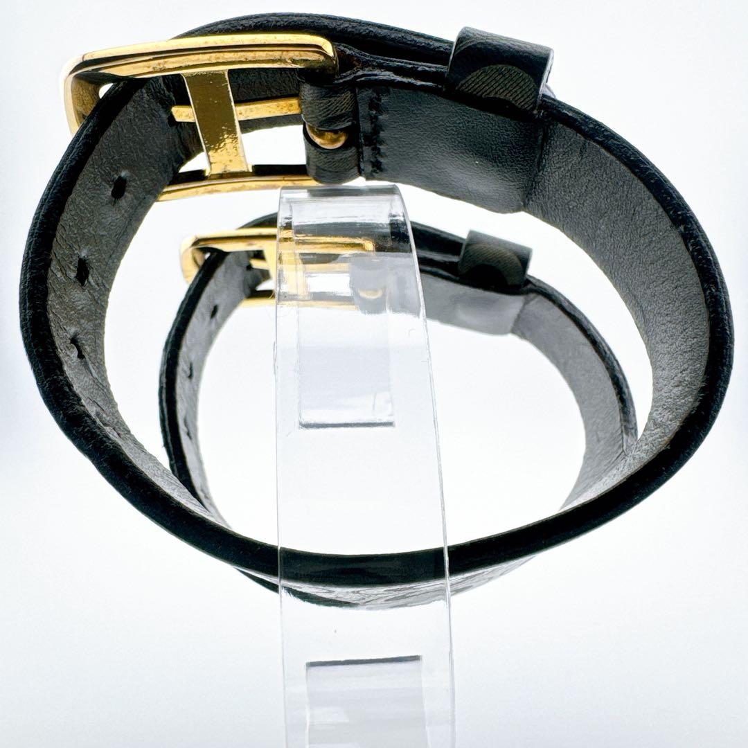 希少 シャネル COCO バングル ブレスレット ヴィンテージ レザー ロゴ