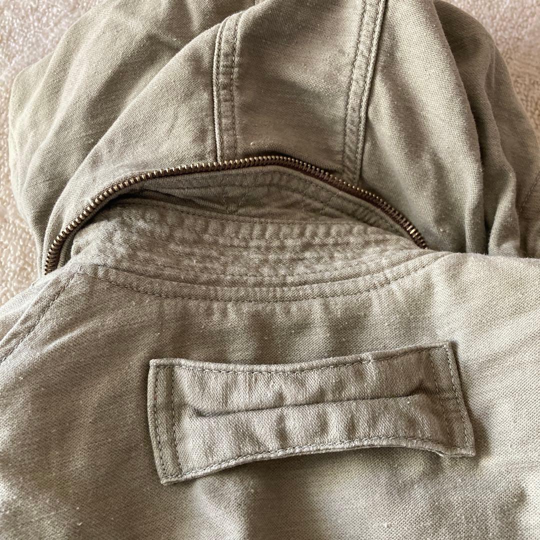 ハリウッドランチマーケット　ミリタリージャケット　　ボア　赤　毛糸