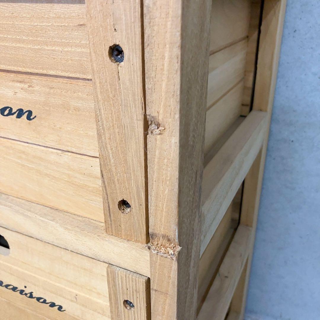 ★新春セール★カントリー調 5段引き出し チェスト 天板タイル リメイク DIY