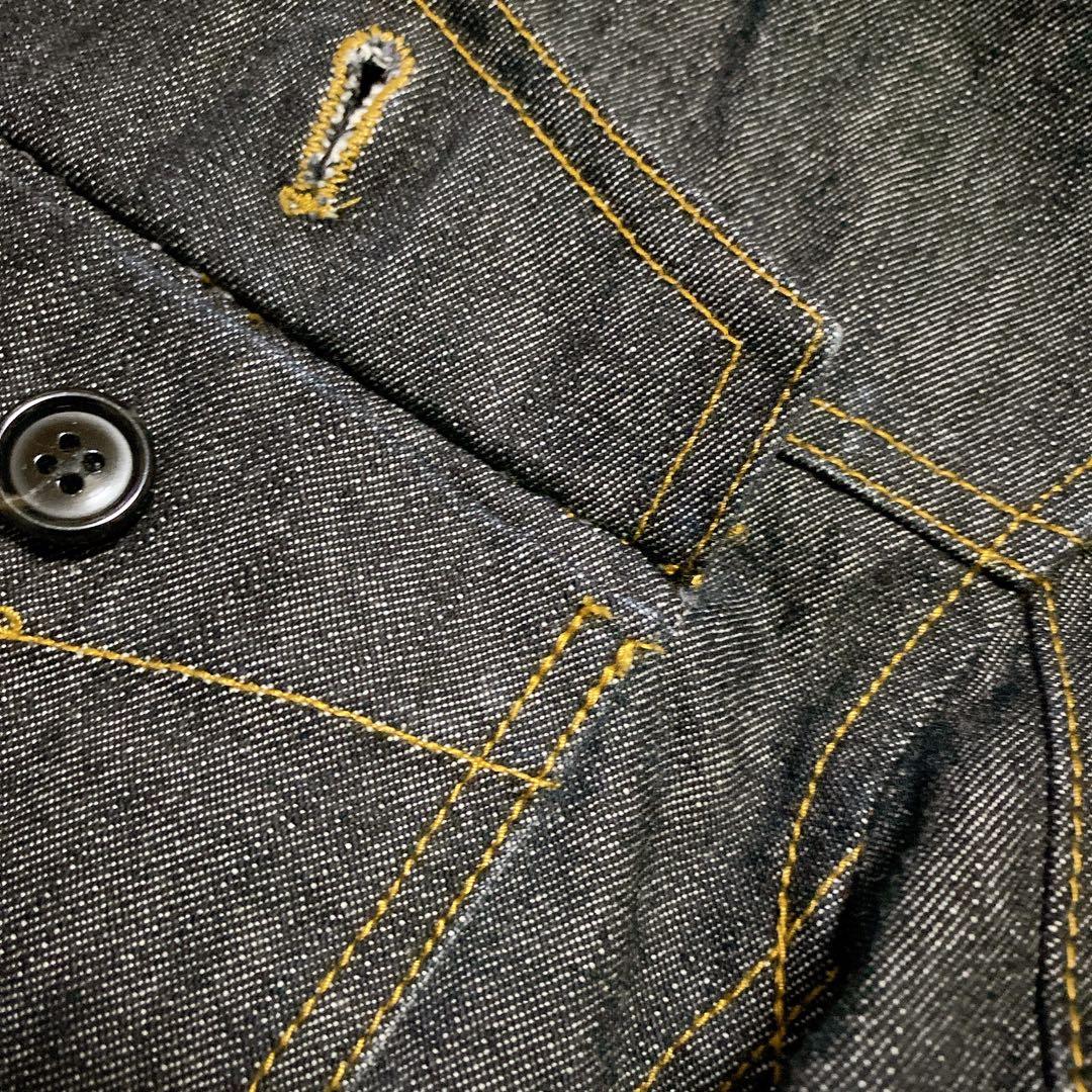 00s y2k A.S.M ファー付デニムジャケット 平成ギャル男 グランジ M