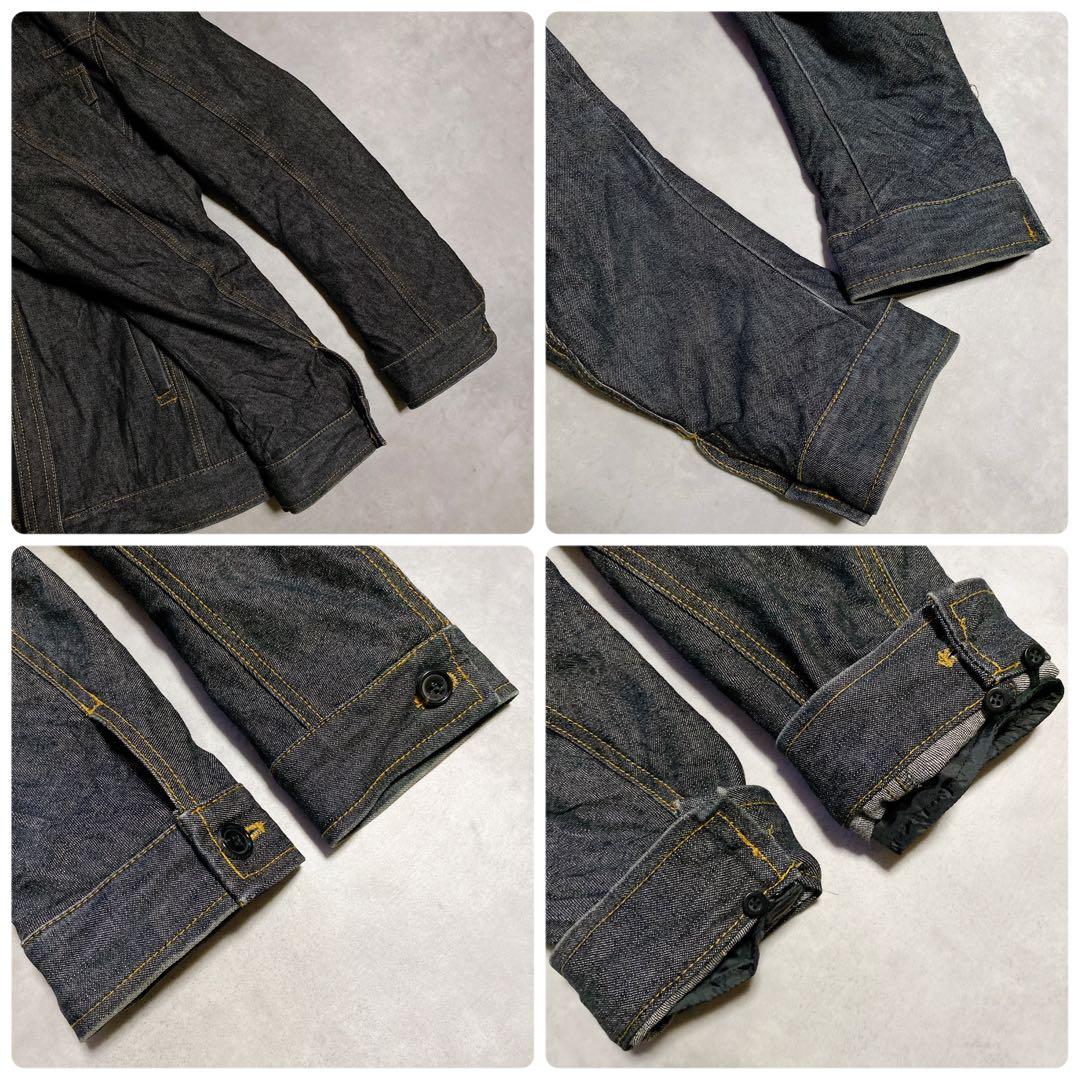 00s y2k A.S.M ファー付デニムジャケット 平成ギャル男 グランジ M