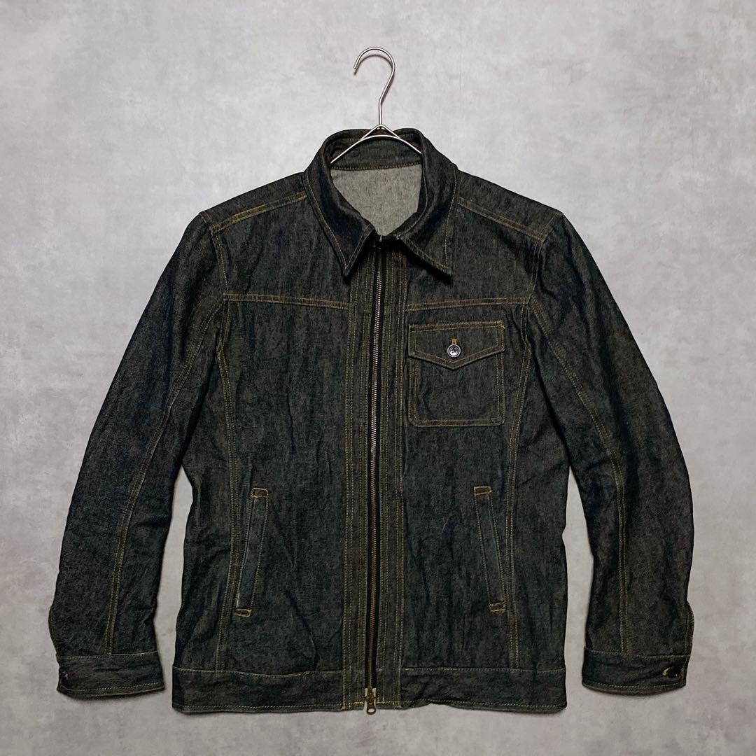 00s y2k A.S.M ファー付デニムジャケット 平成ギャル男 グランジ M