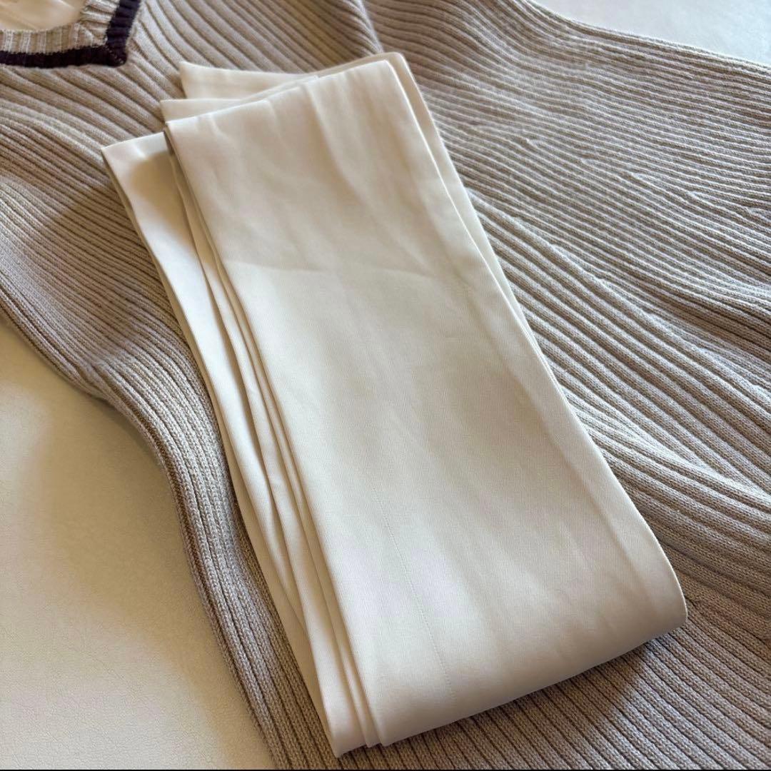 LIP SERVICE シャツドッキングプリーツワンピース ベージュ