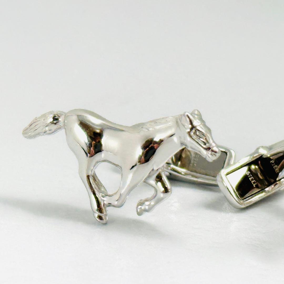 未使用級　希少　Dunhill ホース　カフス　925 馬　アニマル　シルバー