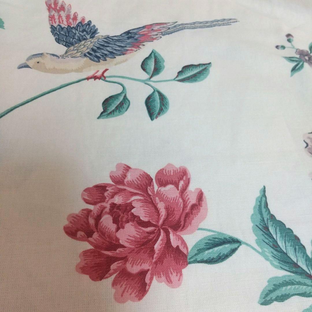 ローラアシュレイ エルベデンクリムゾン ハンドメイドカーテン