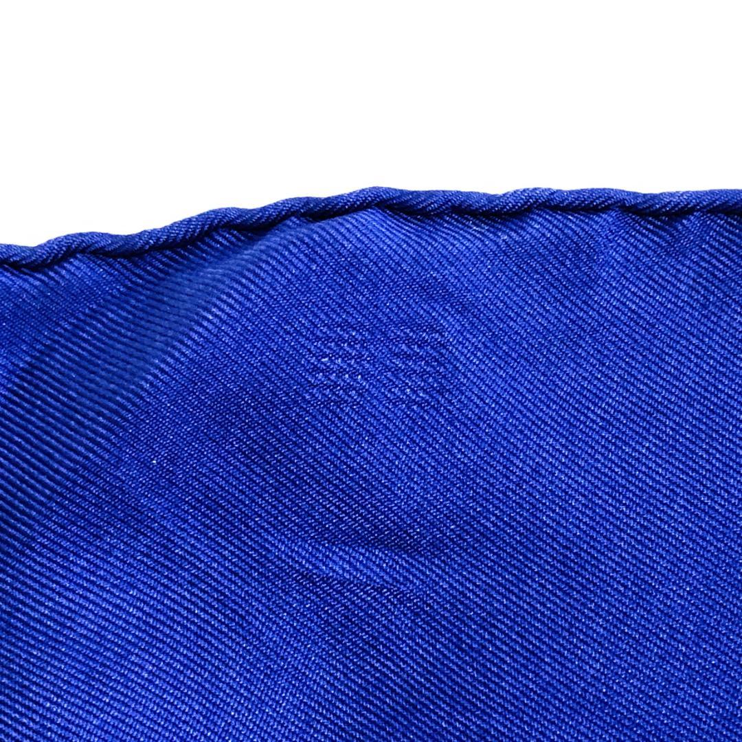 HERMES エルメス カレ90 花の中で過ごす時間 ブルー系 タグ切れ