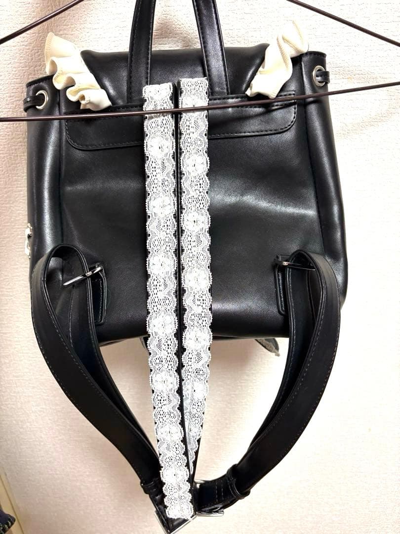 DimMoir HeartCoreミニフリルリュック　Black×White