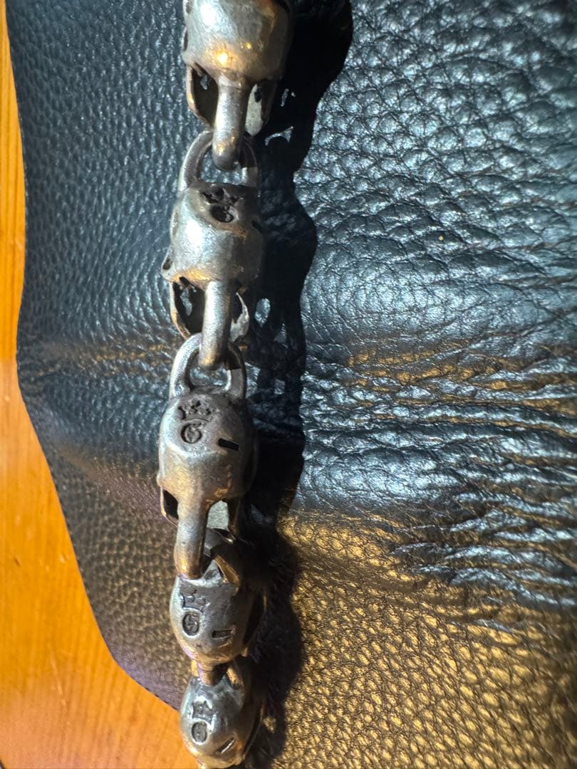 《生前！1997年頃購入》ガボール　7連スカルブレスレット　重さ143g